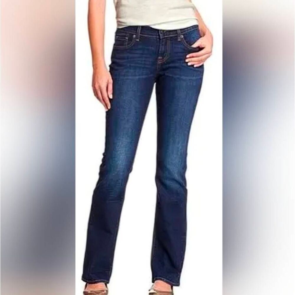 Vintage Old Navy Dark Wash Sweatheart Bootcut Jeans Size 4 Regular